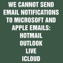 Do not use Microsoft emails